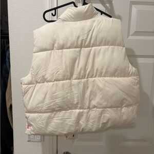 BDG Cream Puffer Vest